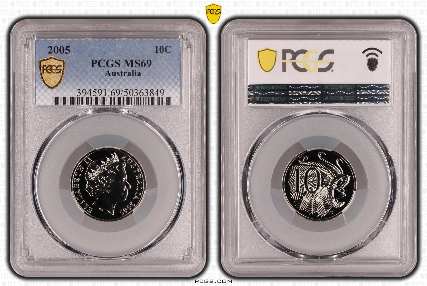 Ten Cent, 2005, PCGS MS69