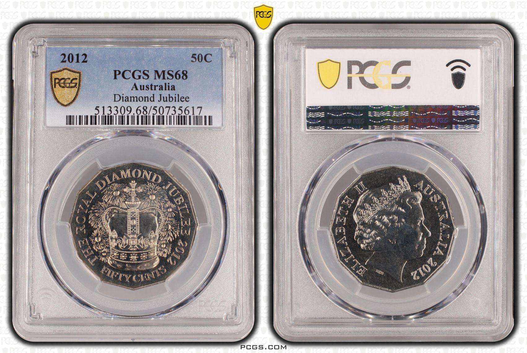 Diamond Jubilee , Fifty Cent, 2012, PCGS MS68