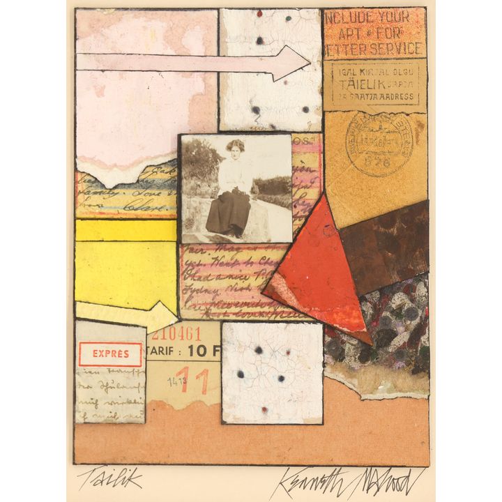 Kenneth Mahood ''Tailik'' 1992 Mixed Media Collage