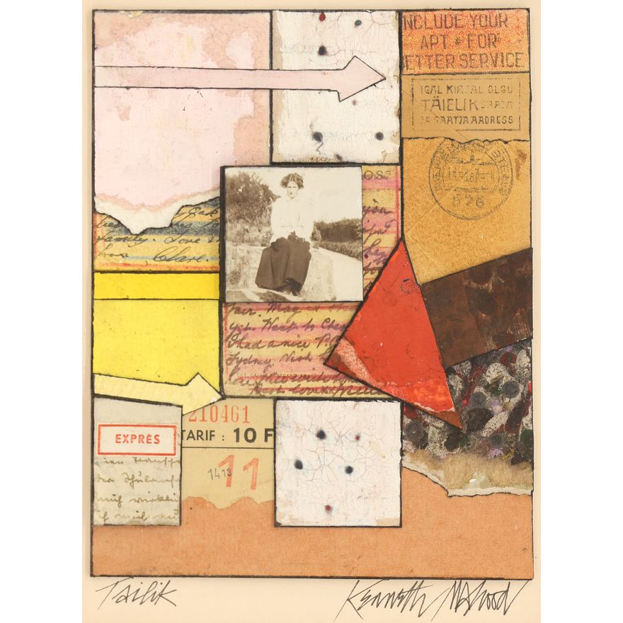 Kenneth Mahood ''Tailik'' 1992 Mixed Media Collage