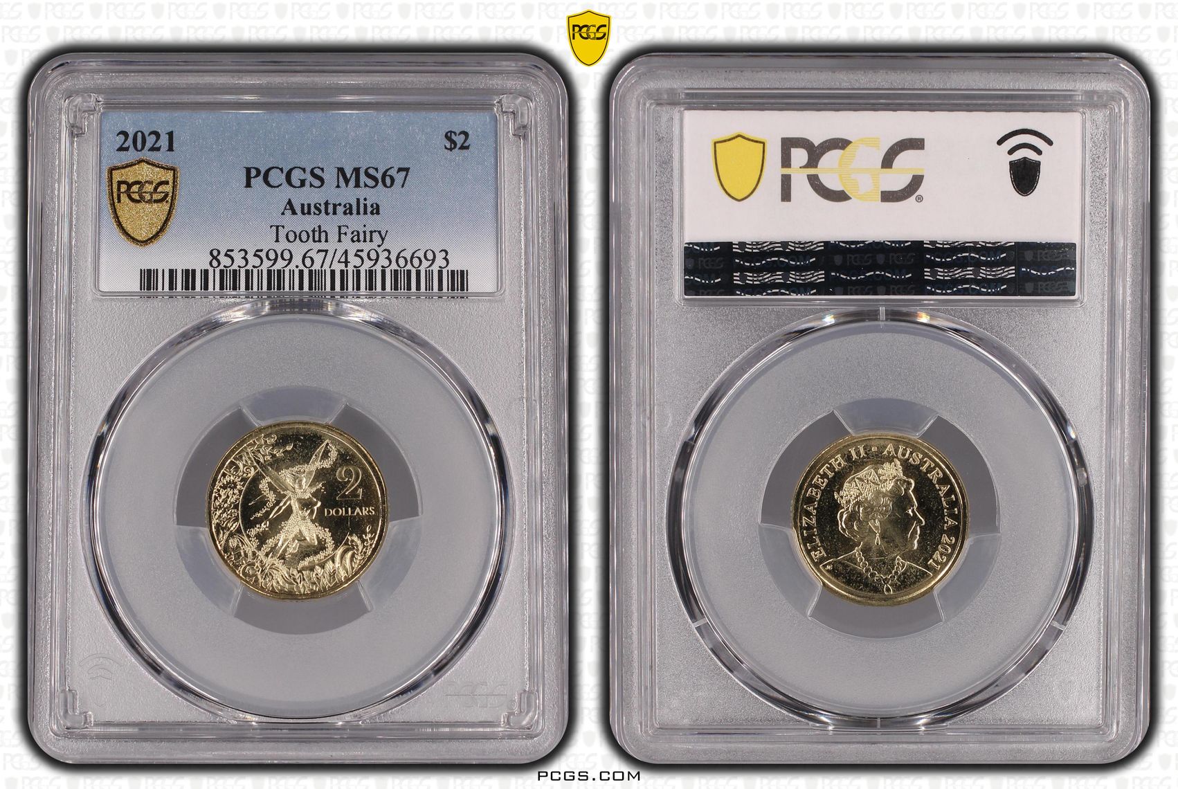 Elizabeth II, Tooth Fairy, Two Dollar, 2021, PCGS MS 67
