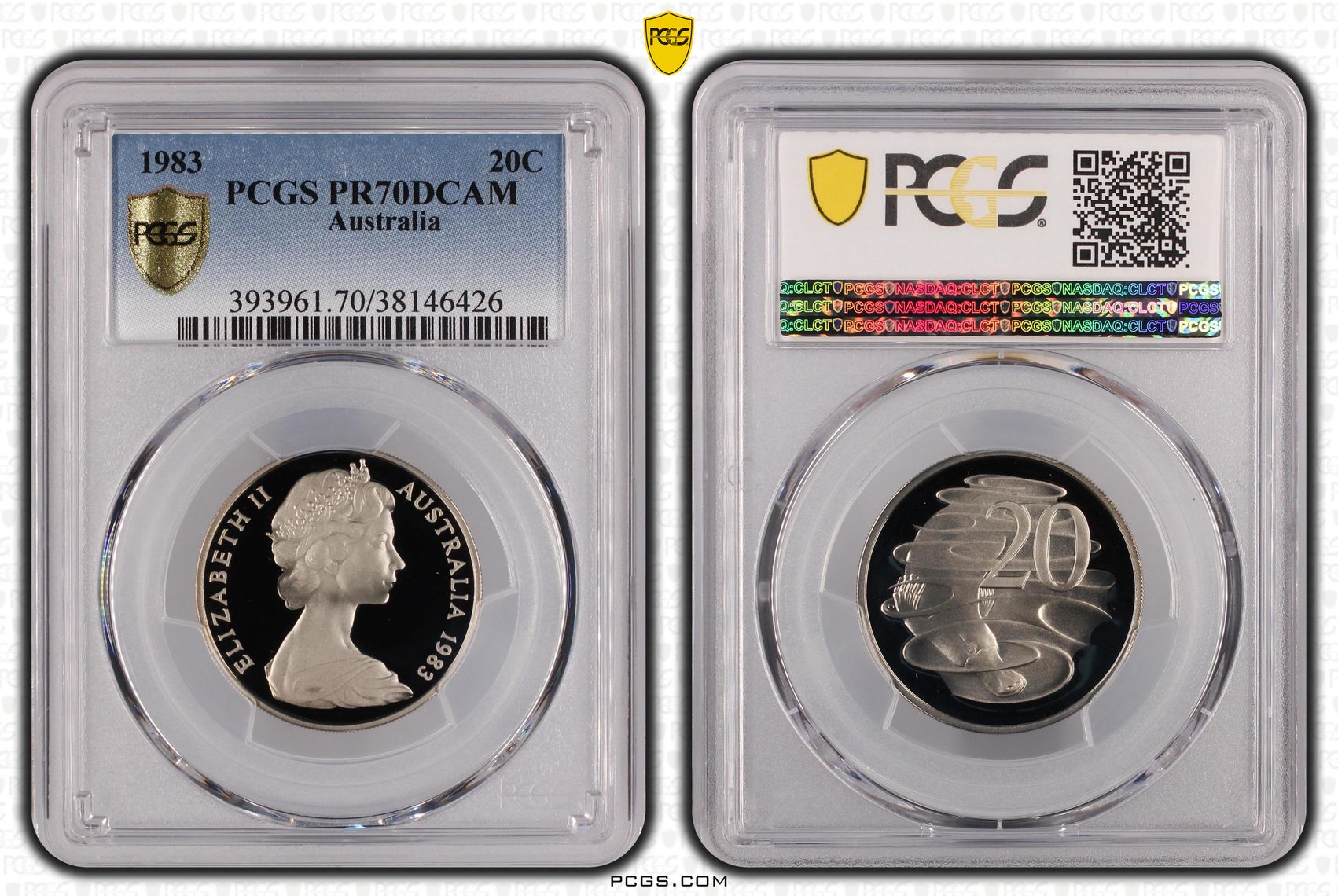 180 · 1983 Australia Twenty Cent, 20c PCGS - PR70DCAM POP 19/0 -426