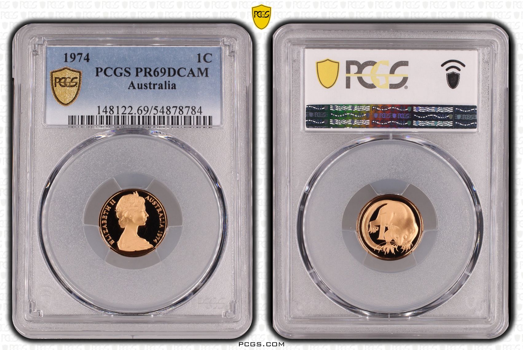 One Cent, 1974, Pcgs Pr69dcam