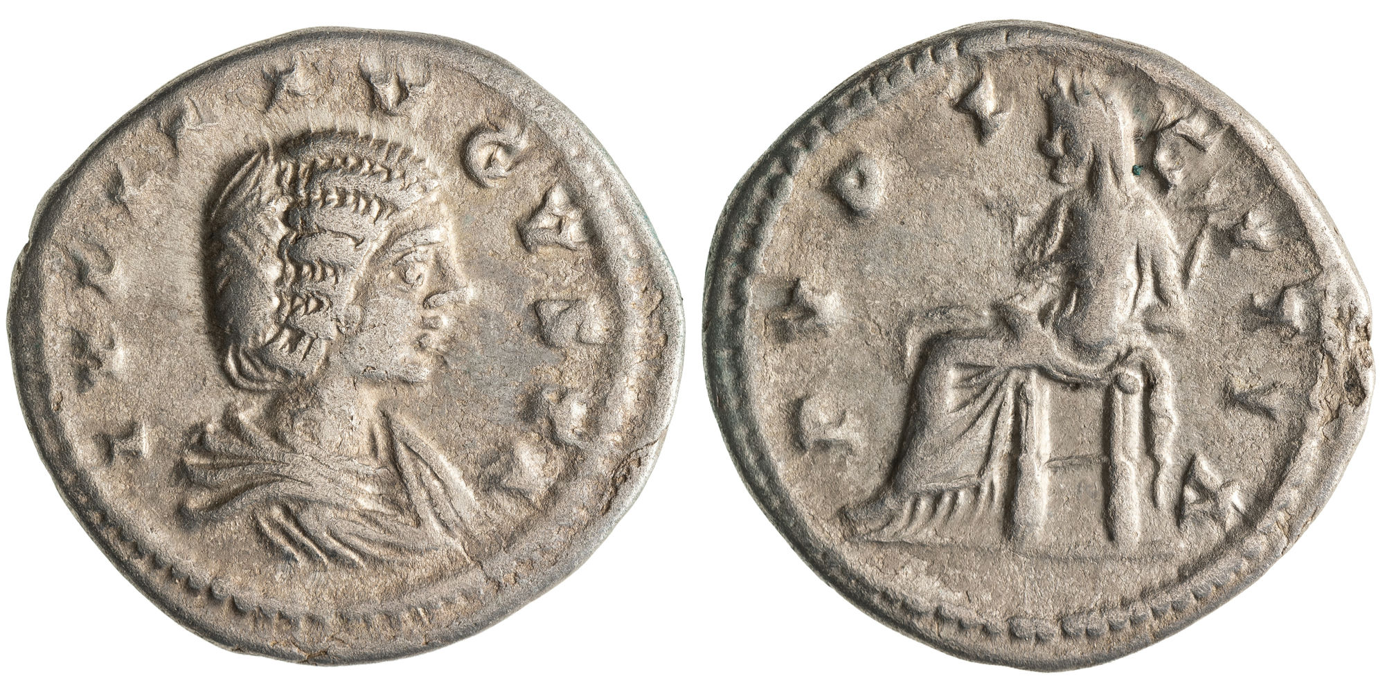 Julia Domna, Denarius, 196 - 202 AD, VF