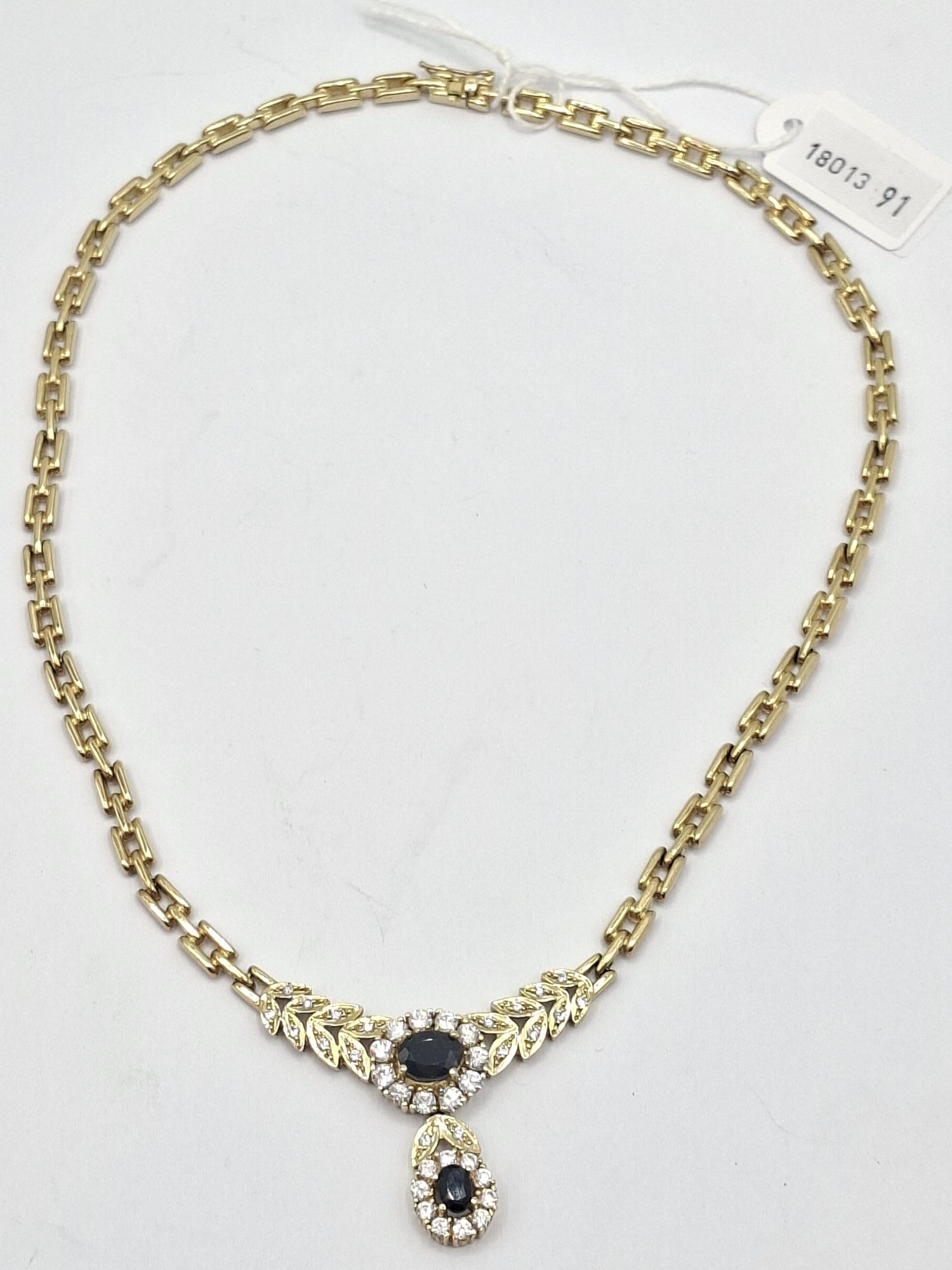 361 · 14CT GOLD SAPPHIRE NECKLACE