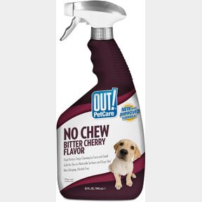 32 FL OZ / 945ML OUT! PETCARE NO CHEW BITTER CHERRY FLAVOR DETERRENT, PUPPY TRAINING, NO CHEW SPRAY FOR DOGS, DOG TRAINING TO DISC