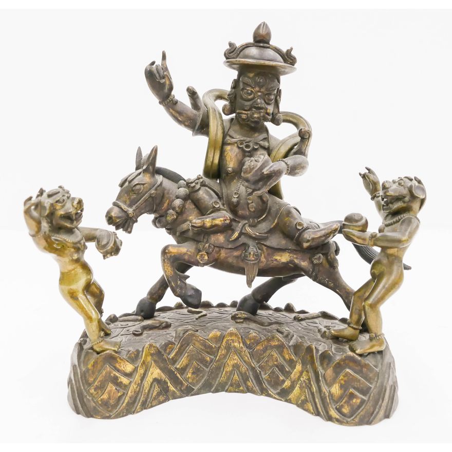 Rare Chinese 18th Cent. Bronze Palden Lhamo