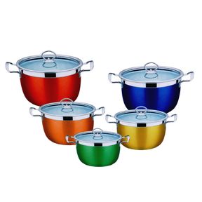 Condere Home 10 Piece Cookware Set Pot Set 10 Piece Pot Set with Different Size Pots | INCOMPLETE AND MISSING LIDS