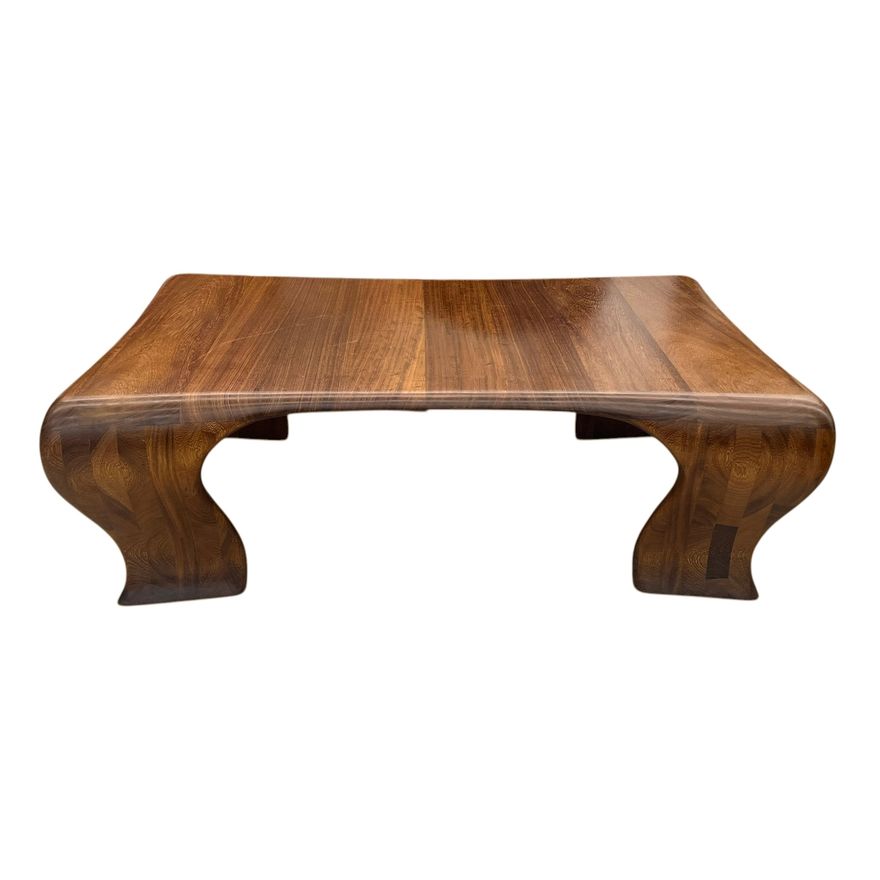 Marc Van Rampelberg Iroko Wood Coffee Table