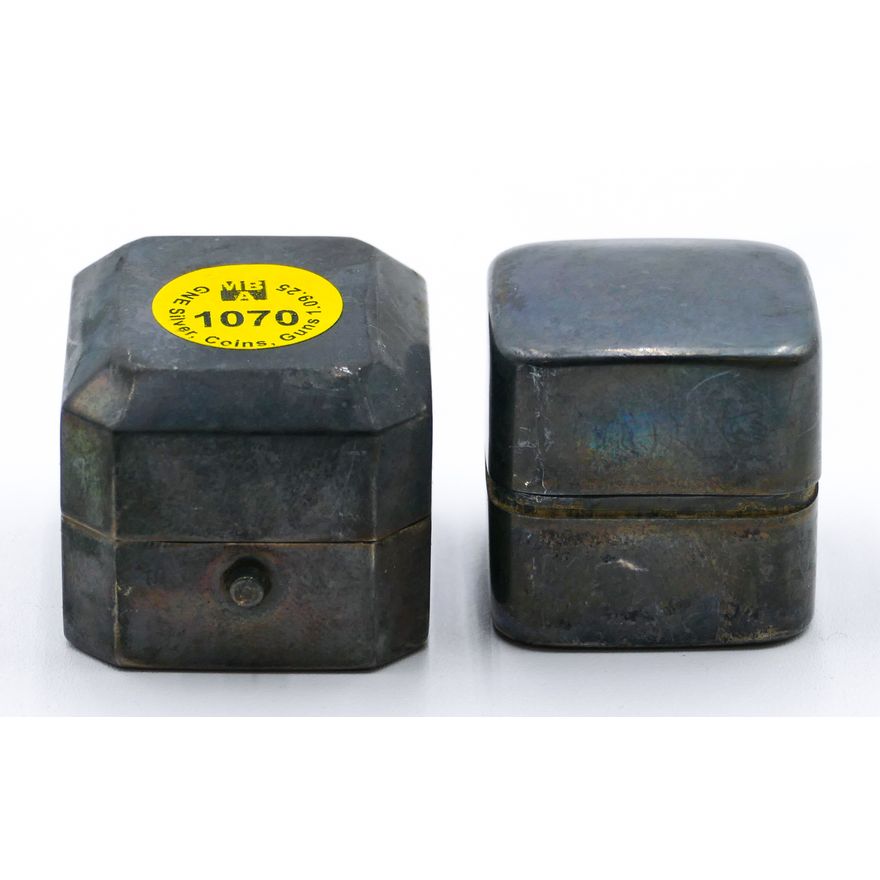 Box 2pc Antique Sterling Ring Boxes