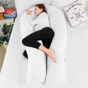 Jack Brown Luxury 2.8kg U Shape Cotton Down Proof Pregnancy Pillow 5 Star Luxury For All Night Comfort |