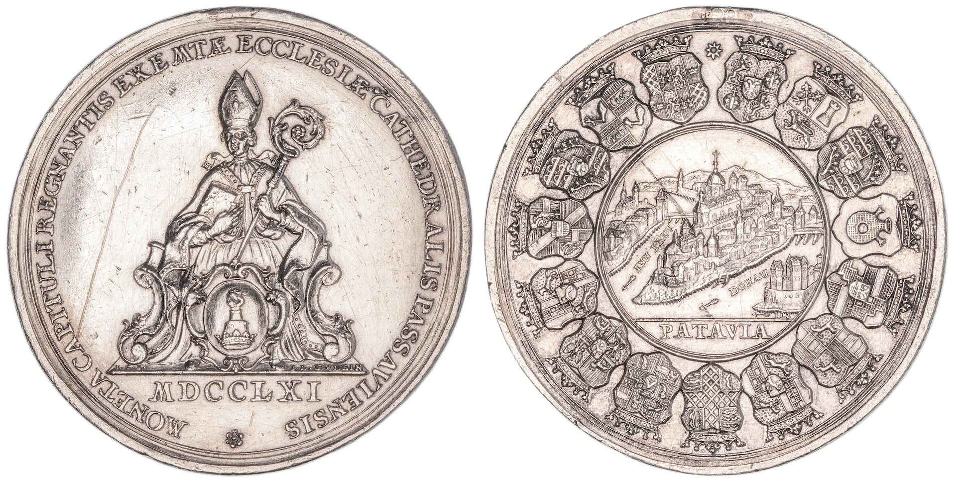 395 · German States, Bavaria, Consecration Medal, 1761, gVF