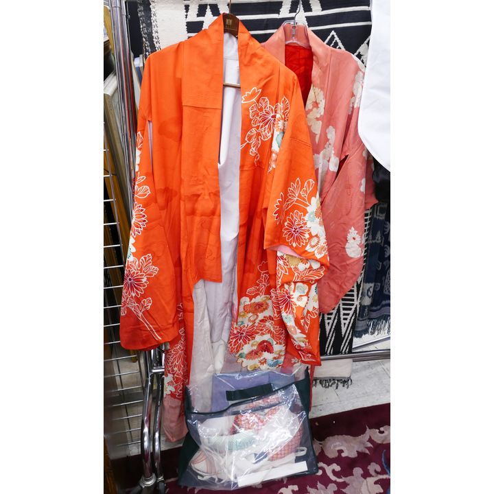 2pc Vintage Japanese Kimono Sets