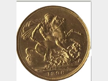 1896 Queen Victoria Old Head Melbourne Mint Gold Sovereign.