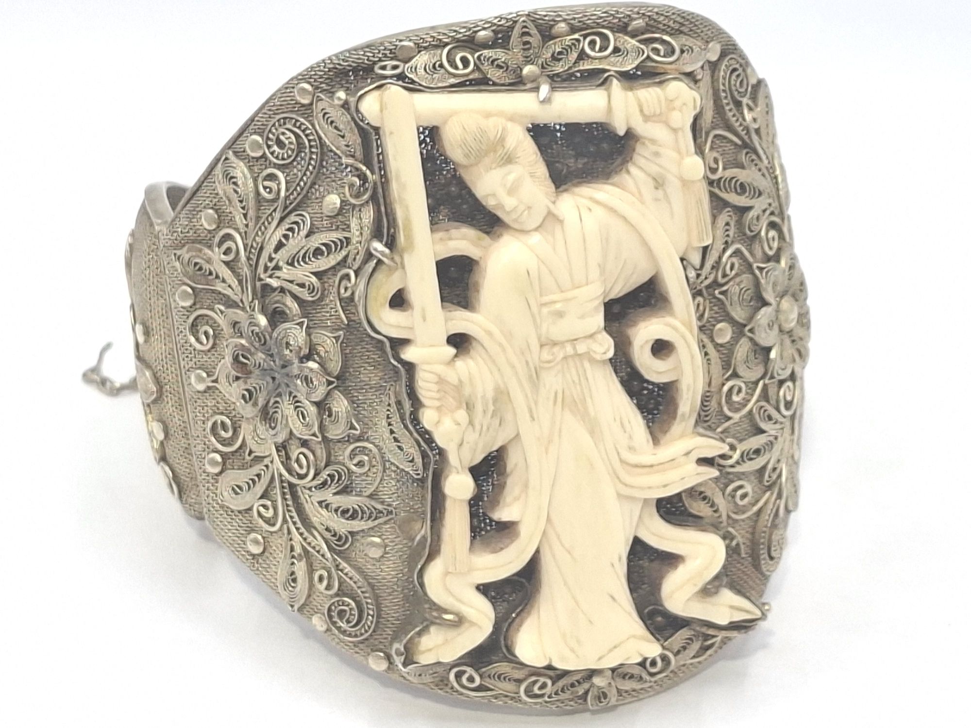 Silver Gilt Chinese Bangle