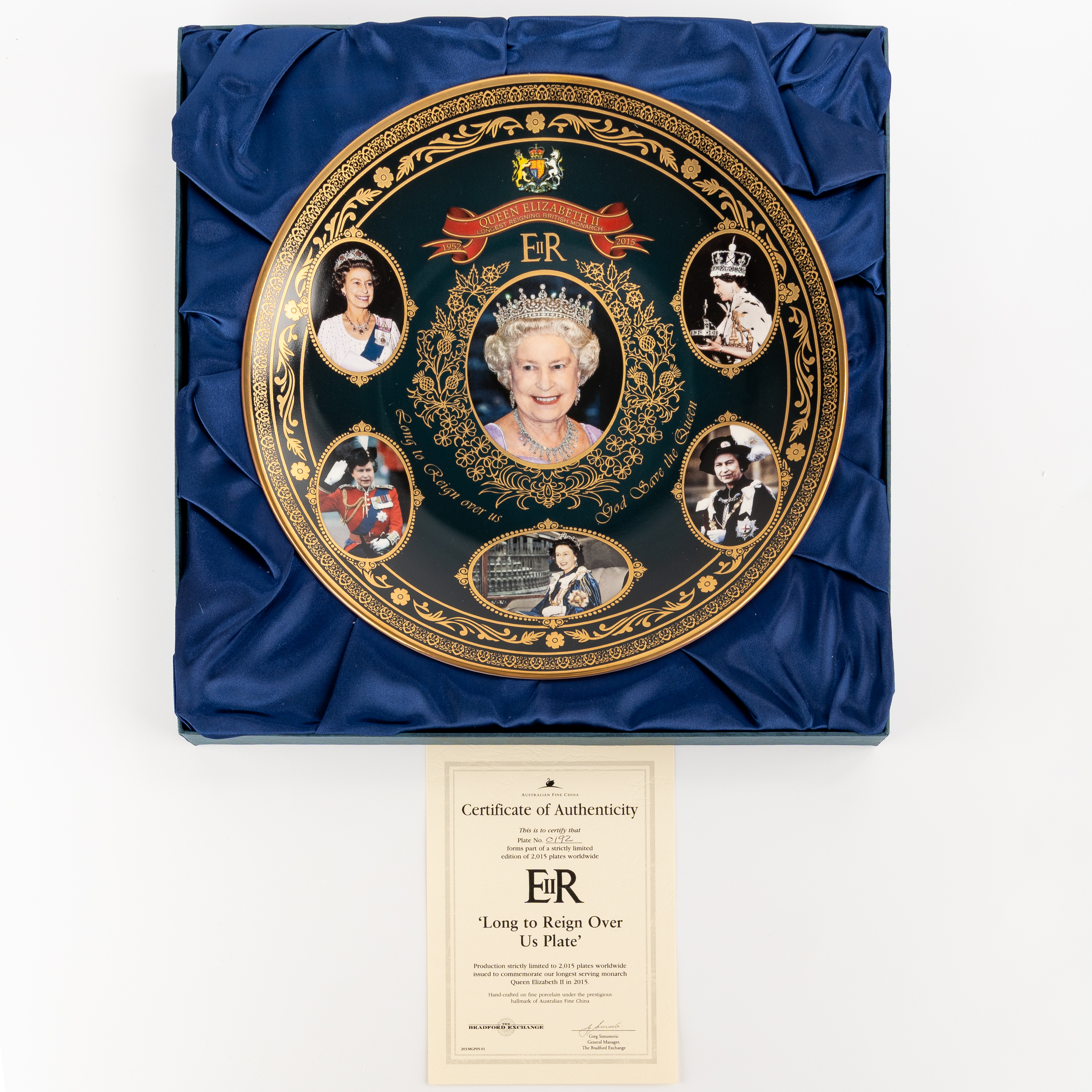 Elizabeth II, Bradford Exchange - Long to Reign Over Us Plate, 2015