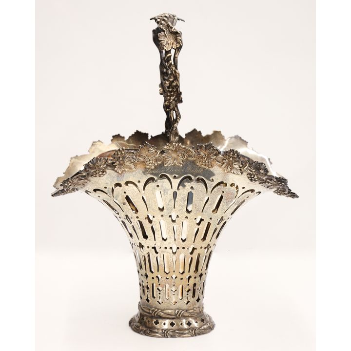 Antique Tiffany & Co. Sterling Grape Flower Basket