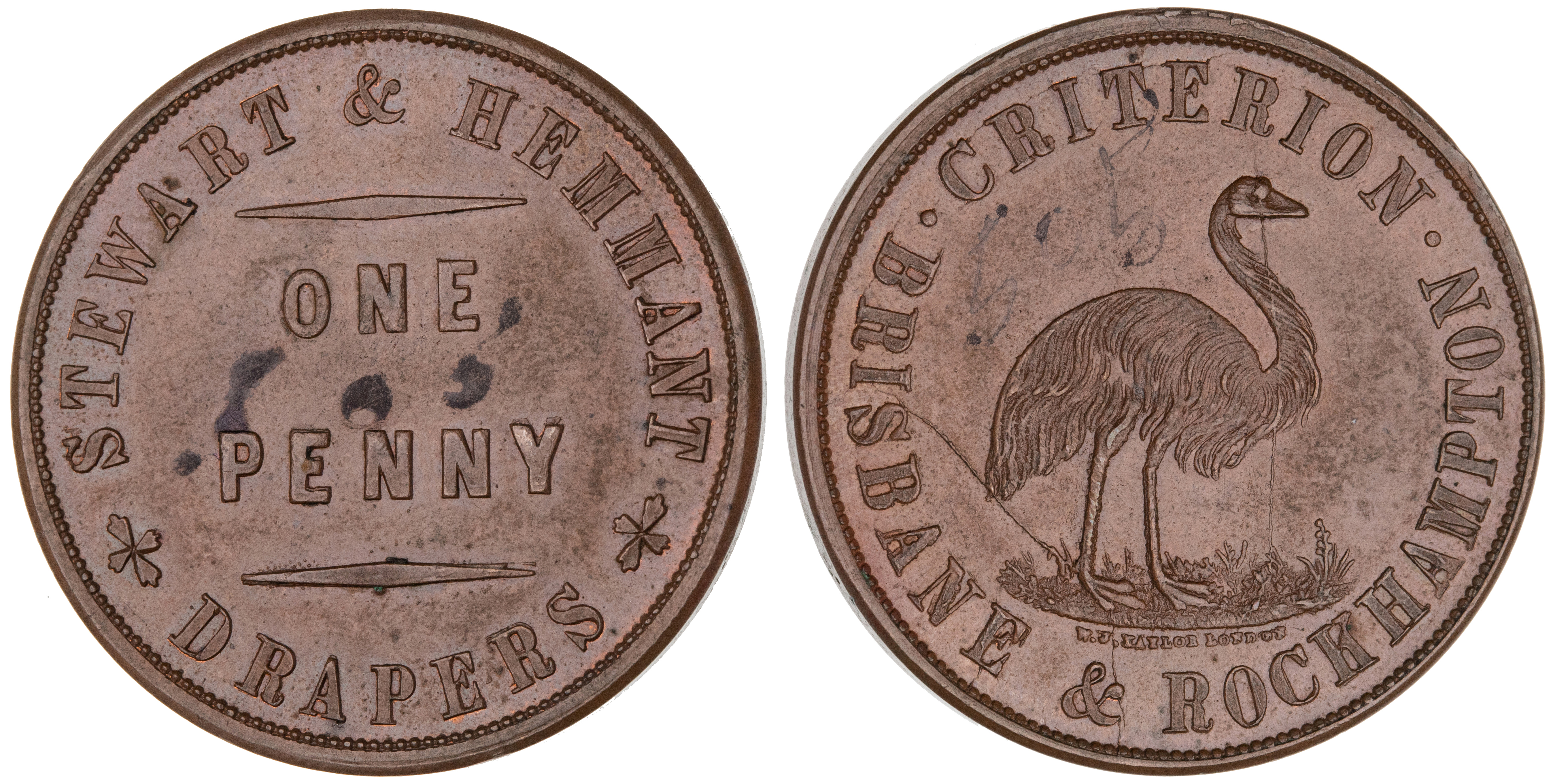 Brisbane, Queensland, Stewart & Hemmant, Penny, UNC