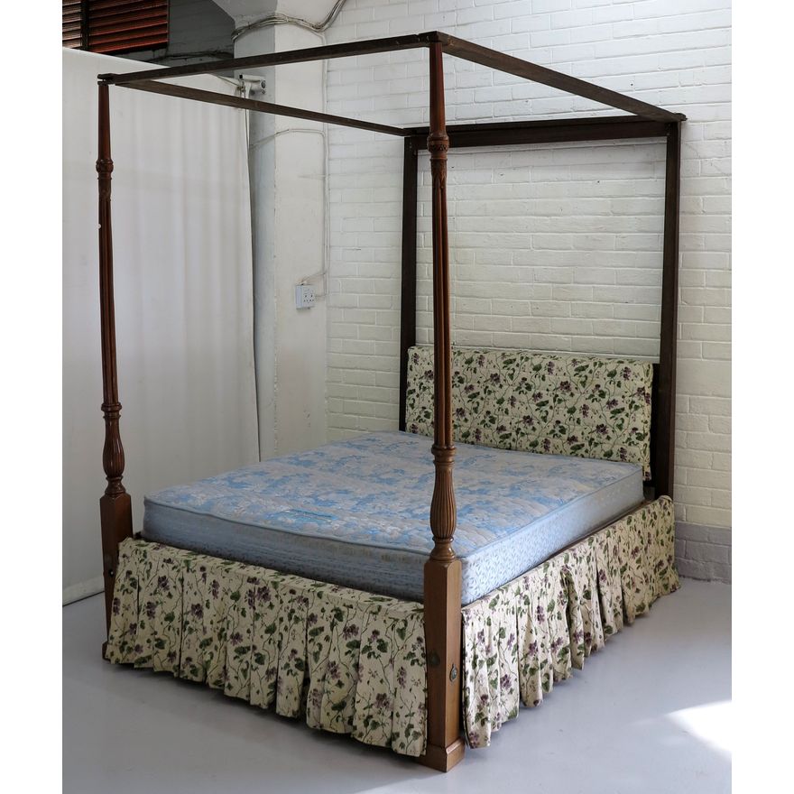 FOUR POSTER BED AND MATTRESS