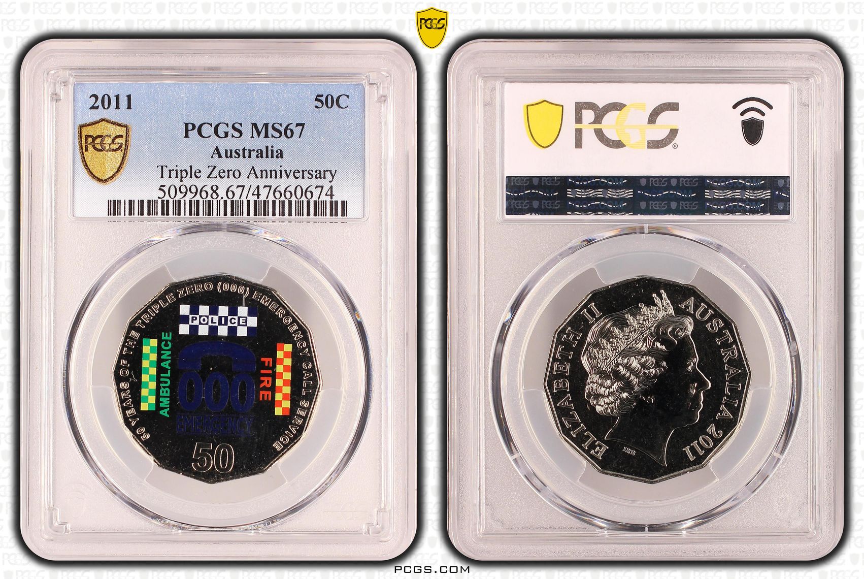 Triple Zero Anniversary, Fifty Cent, 2011, PCGS MS 67