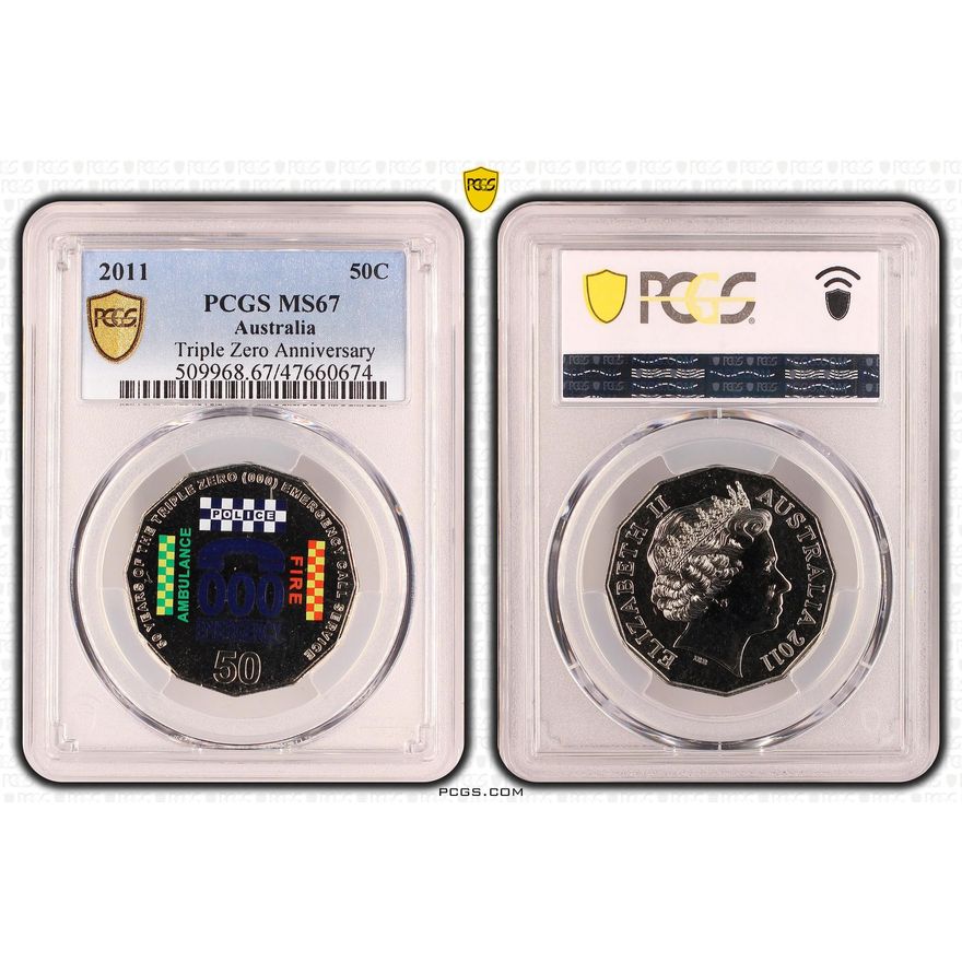 Triple Zero Anniversary, Fifty Cent, 2011, PCGS MS 67