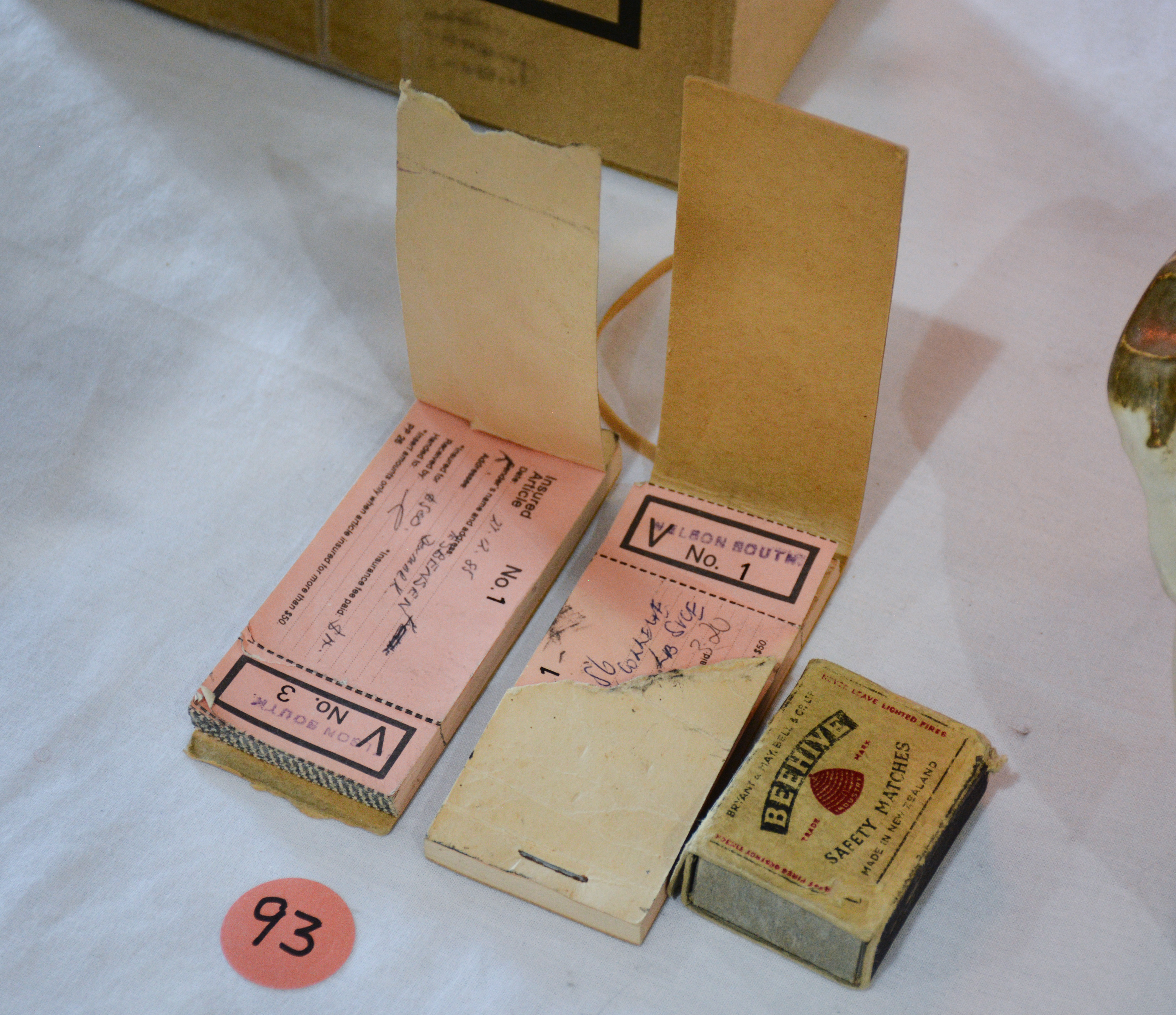 Insured Articles 2 Label and Receipt Books — NZ auction result