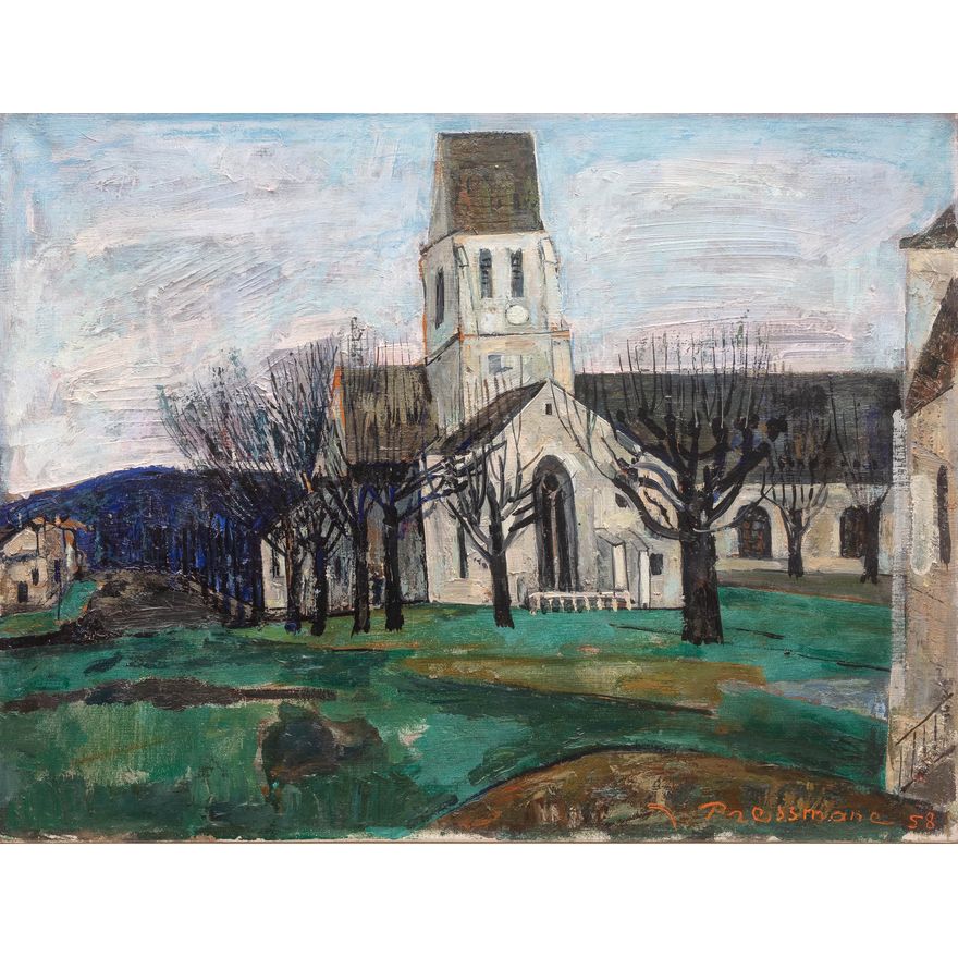 Joseph Pressmane | Kościół w okolicach Betz, Oise, 1958 r.