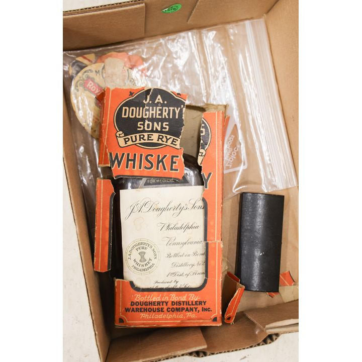 Box J.A. Dougherty's Sons Prohibition Whiskey Bottle
