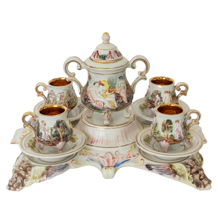 JUEGO DE TÉ DE LA FIRMA ITALIANA CAPODIMONTE
