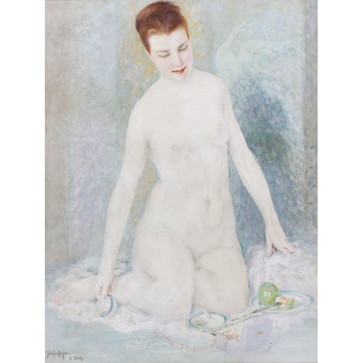 John Trullinger ''A Study'' (The White Peacock) Oil