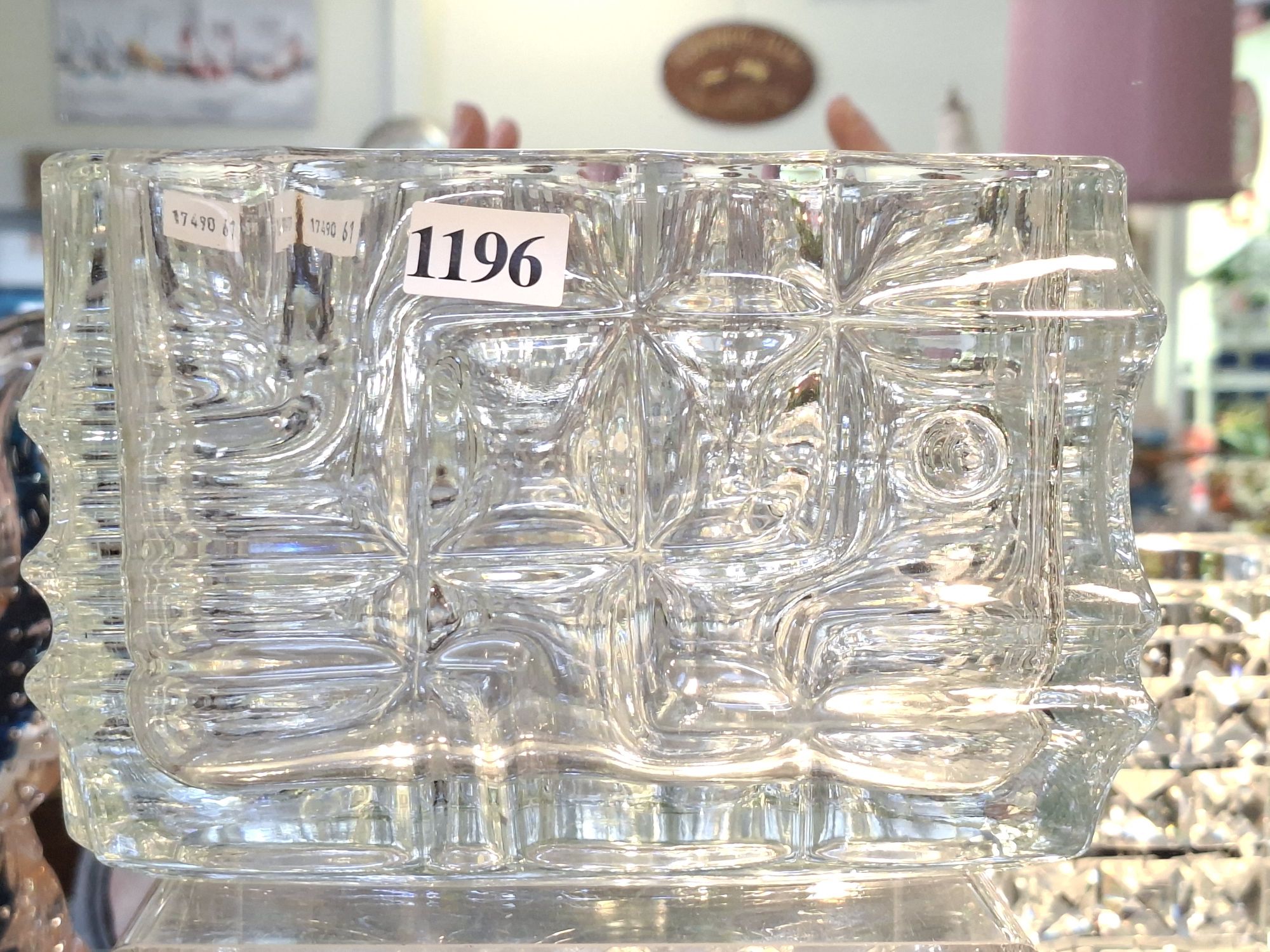1196 · SKLO UNION CZECH GLASS VASE