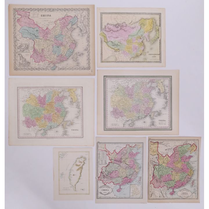 7pc 19th & 20th Century American Maps of China