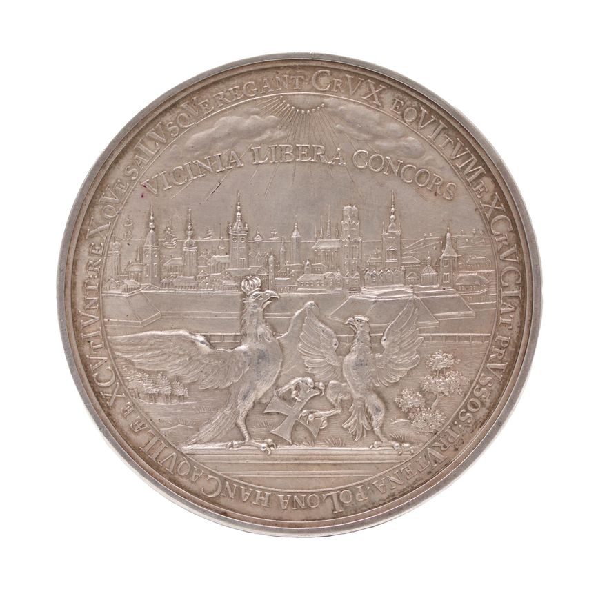 MEDAL 300-LECIA PRZYŁĄCZENIA POMORZA DO POLSKI, AUGUST III, 1754 R.