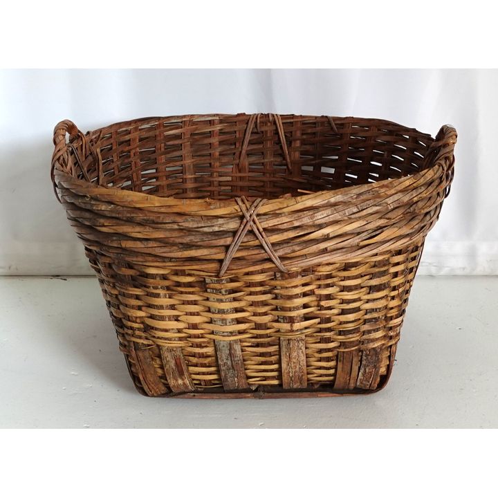 WICKER LOG BASKET