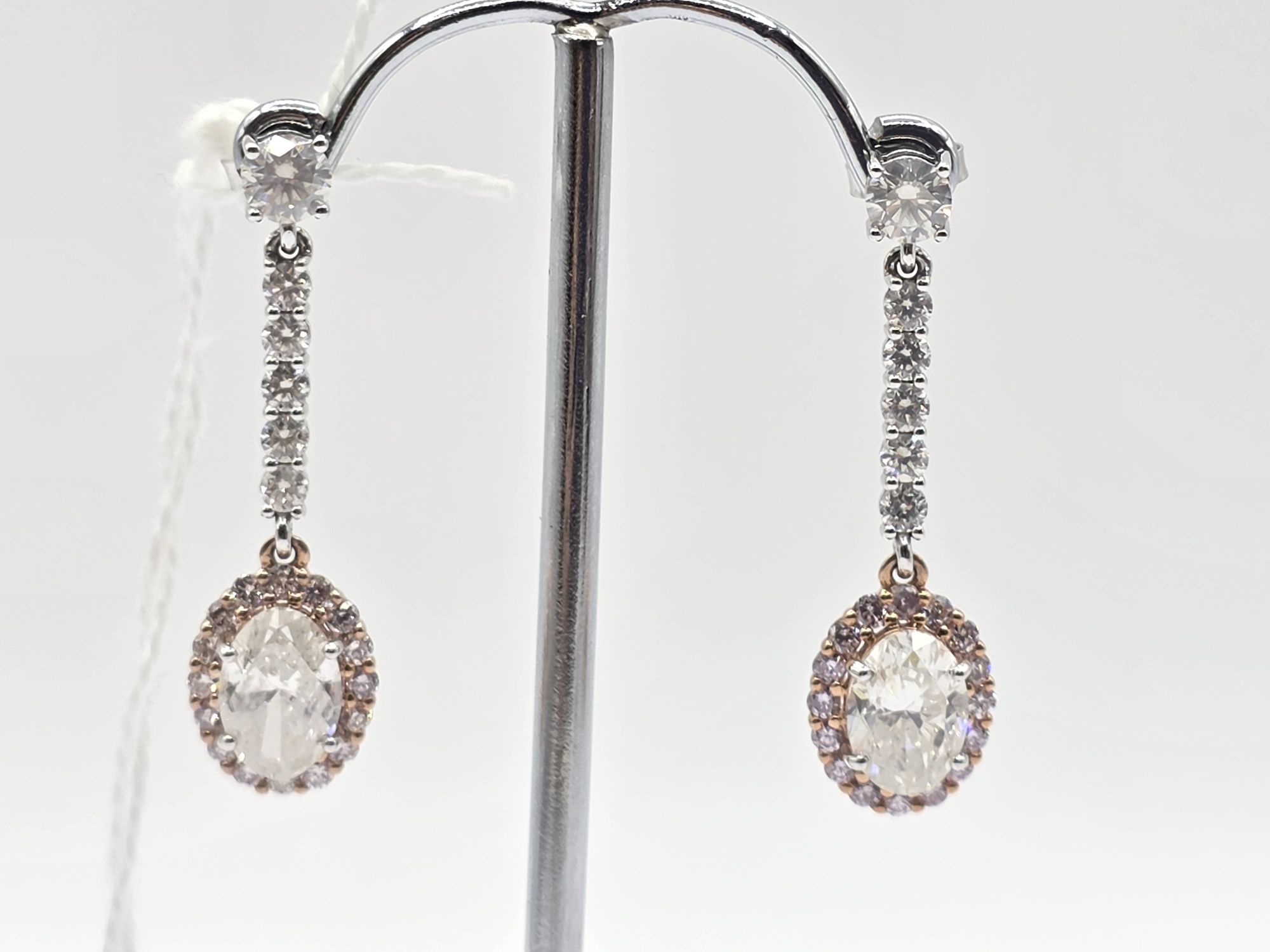 259 · 14K GOLD HALO DROP EARRINGS