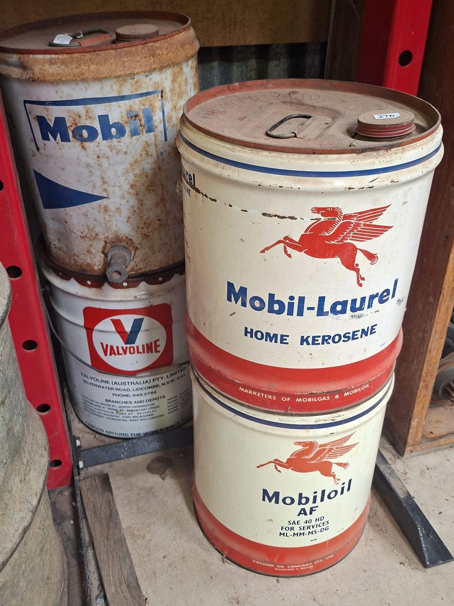 4 Vintage Oil Drums