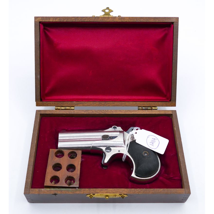 Antique Remington Model 95 O/U .41rf Derringer Pistol in Wood Case