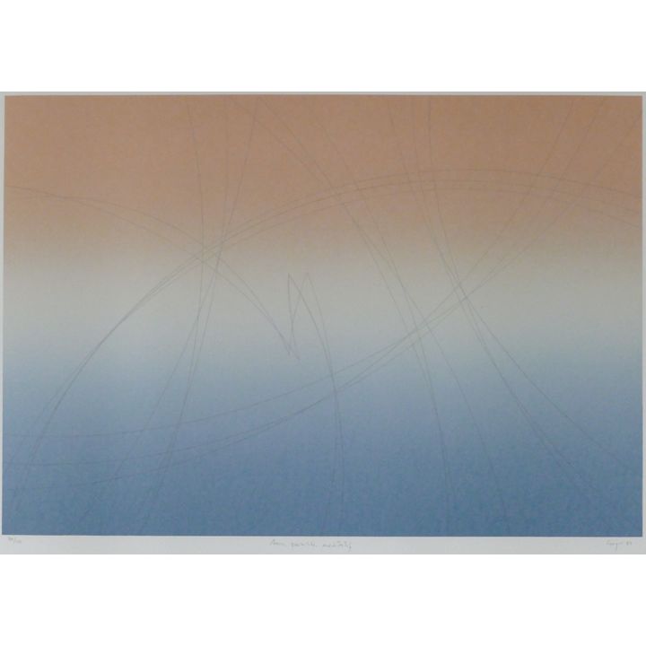 Modern ''Assis, Paisible, Meditatis'' 1983 Serigraph