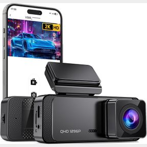 DASH CAM 1296P FRONT DASHCAM, V300 WIFI DASH CAMERA FOR CARS WITH APP, NIGHT VISION, MINI HIDDEN SINGLE CAR CAMERA, LOOP RECORDING