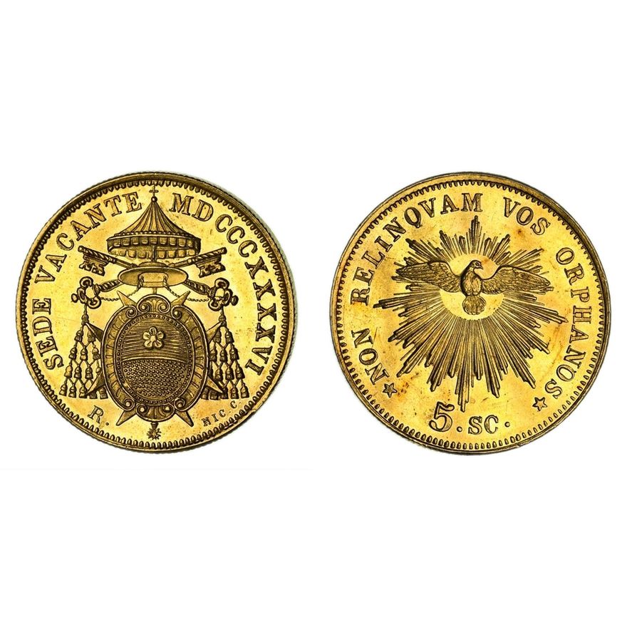 NGC MS63 | *Top Pop* | Italy, Vatican, Sede Vacante, temp. Camerlengo ...