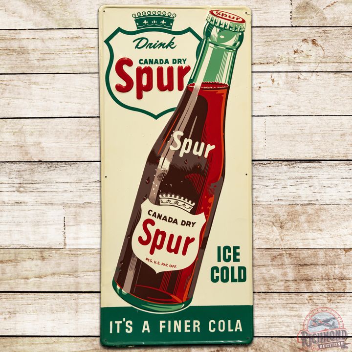 1947 Drink Canada Dry Spur "It�s a Finer Cola" SST Sign - 9