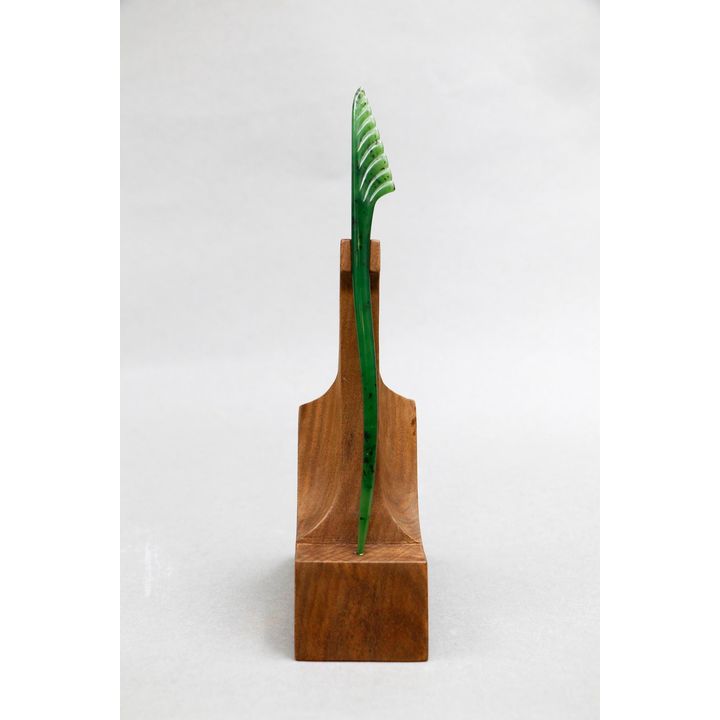 Al Brown - Pounamu leaf-shaped hairpin