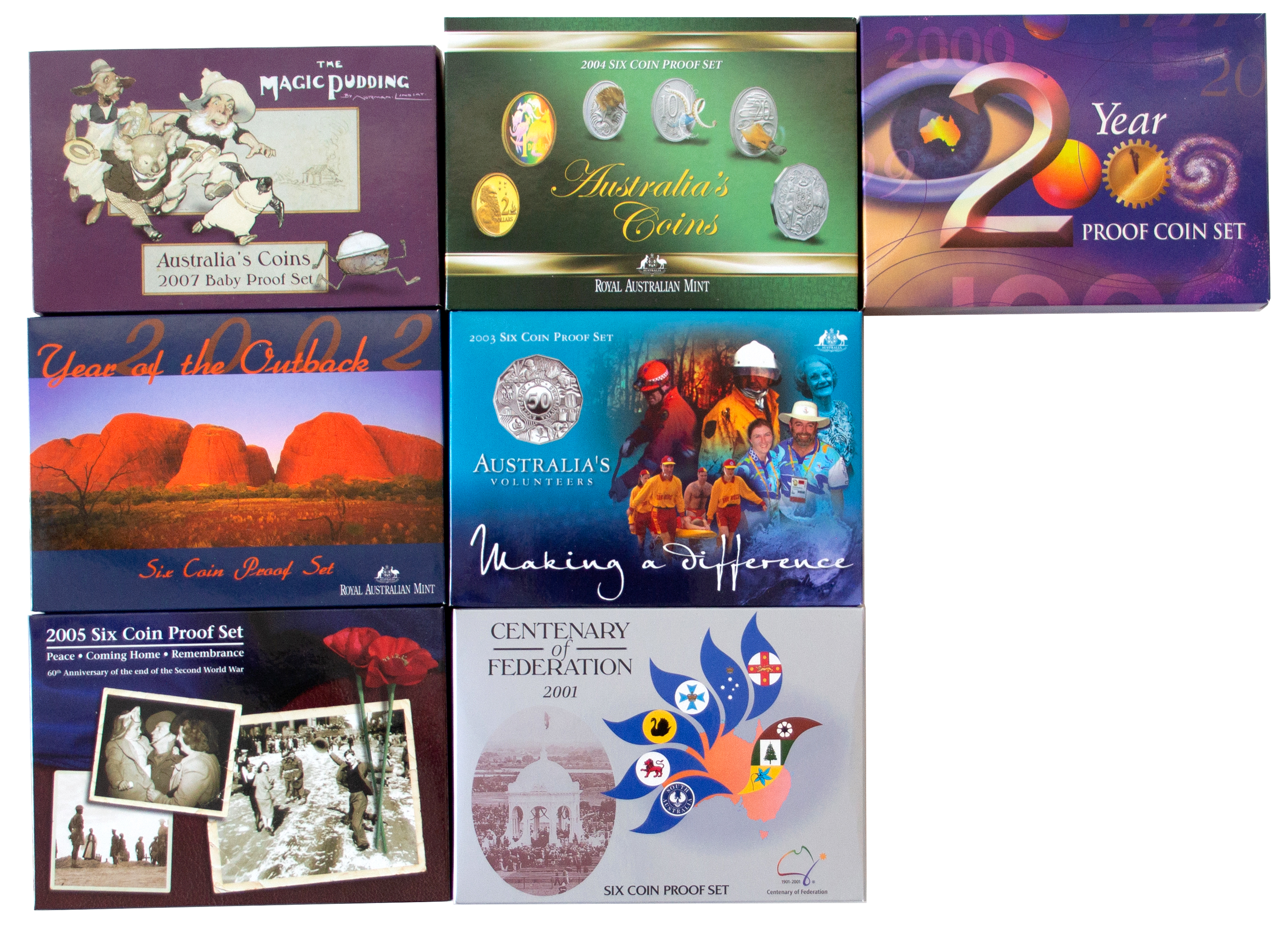 Accumulation, Elizabeth II, Proof Set, 2000 - 2005, FDC