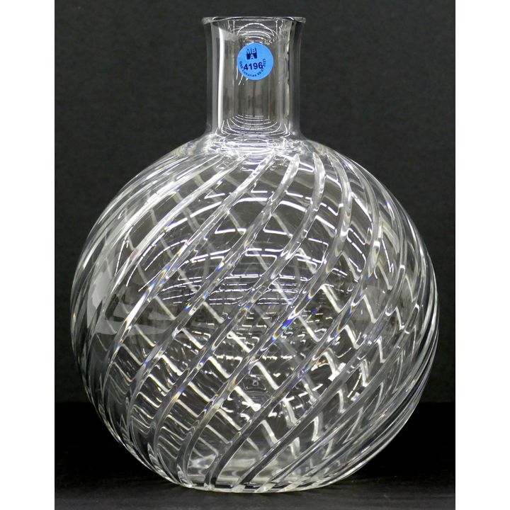 Baccarat Crystal Cyclades Swirl Vase 10''