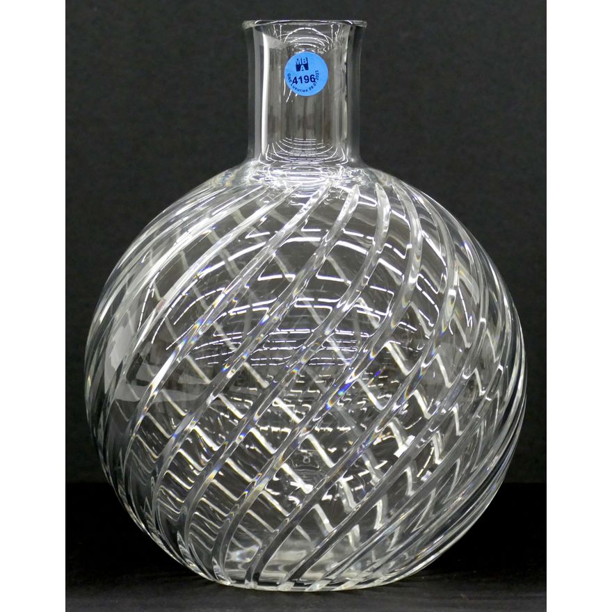 Baccarat Crystal Cyclades Swirl Vase 10''