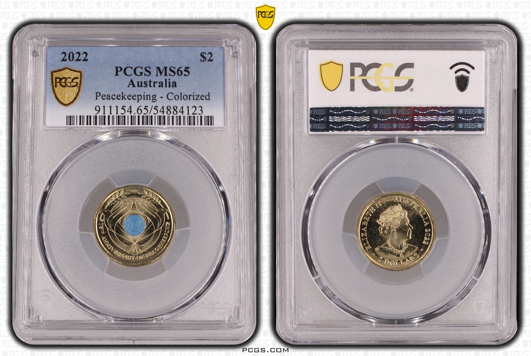 Peacekeeping - Colorized, Two Dollar, 2022, PCGS MS65