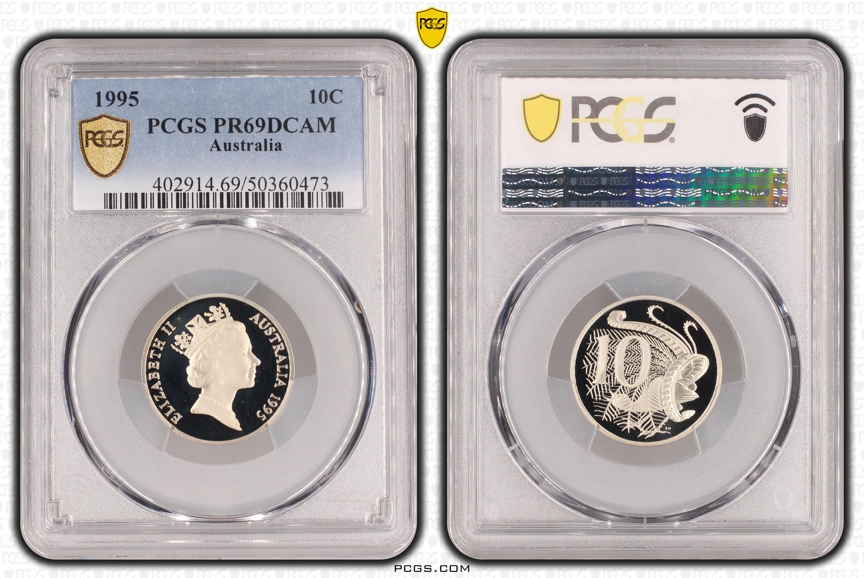 Ten Cent, 1995, Pcgs Pr69dcam