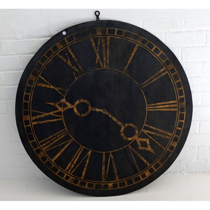 LARGE METAL CLOCK WALL PLAQUE