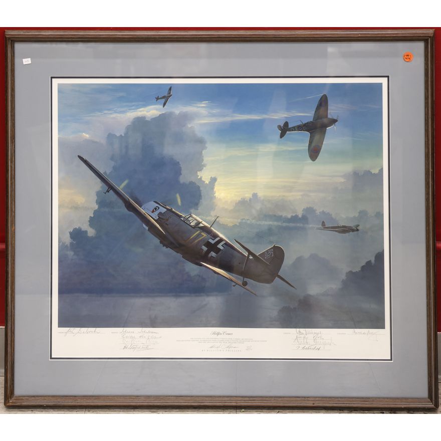 William Phillips ''Hellfire Corner'' S/N War Print Framed 30''x34''