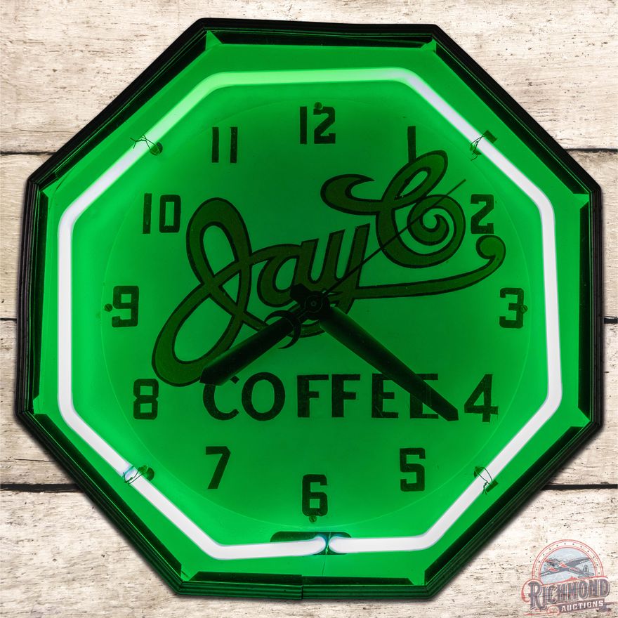 Jay Co. Coffee Neon Products Octagon Neon Advertising Clock